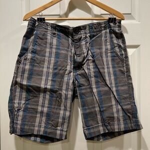 Arizona Jean Company Gray and Blue Checkered Shorts